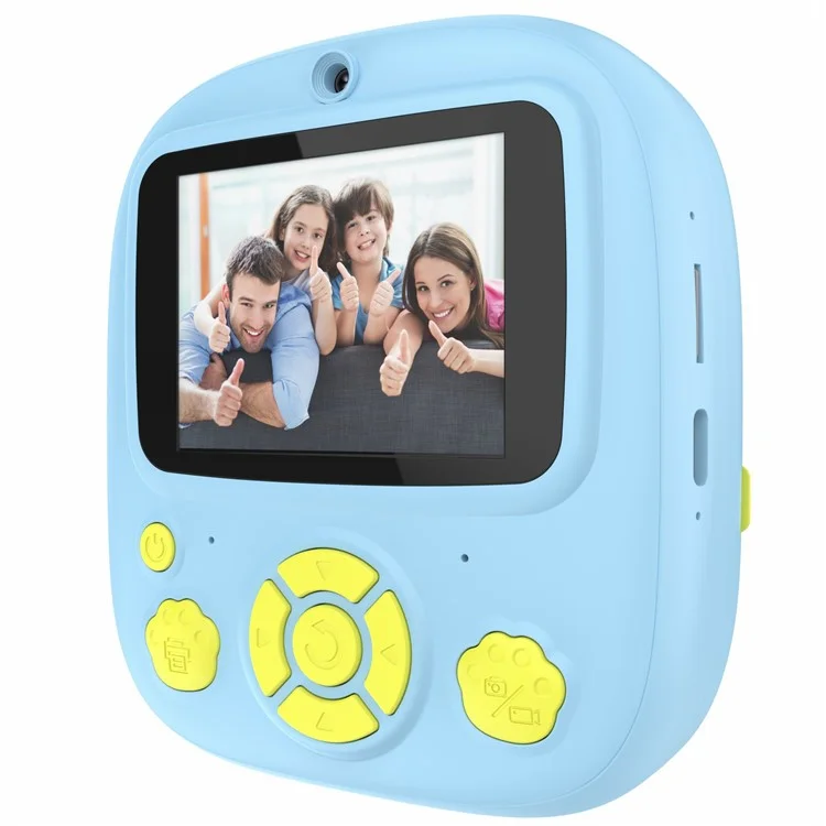 P5 Foto-Drucker Geburtstagsgeschenk für Kinder 2,4-Zoll-Kinder-Instant-HD-Videodruck-Kamera - Blau