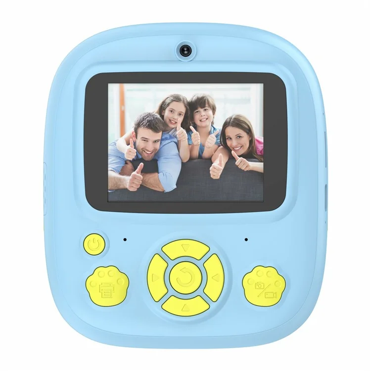 P5 Stampante Foto Regalo di Compleanno Per Bambini da 2,4 Pollici Per Bambini Istantanea Fotocamera di Stampa Video hd - Blu