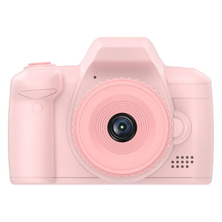H10 2,4 polegadas Tela IPS Gravador de Vídeo com Lente Dupla, Câmera para Crianças, Cartão de Memória de 32G + Leitor de Cartão - Rosa