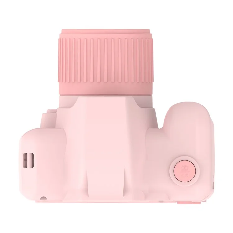 H10 2,4 polegadas Tela IPS Gravador de Vídeo com Lente Dupla, Câmera para Crianças, Cartão de Memória de 32G + Leitor de Cartão - Rosa