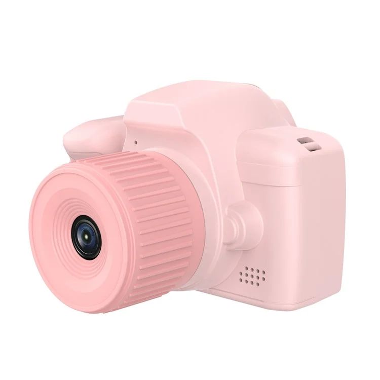 H10 2,4 polegadas Tela IPS Gravador de Vídeo com Lente Dupla, Câmera para Crianças, Cartão de Memória de 32G + Leitor de Cartão - Rosa