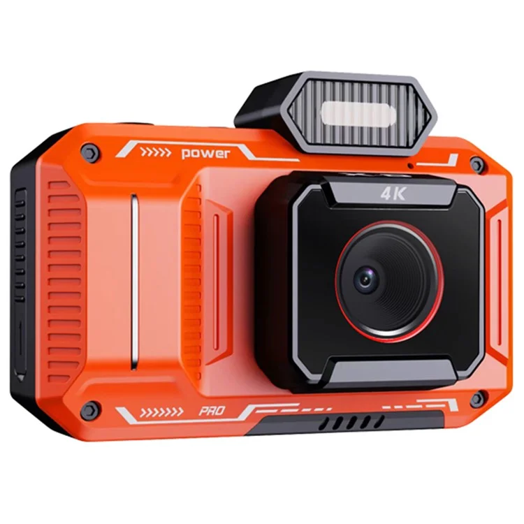 Fotocamera digitale vintage D52 con schermo IPS da 2,88 pollici, zoom 18x, messa a fuoco automatica e video - Arancione