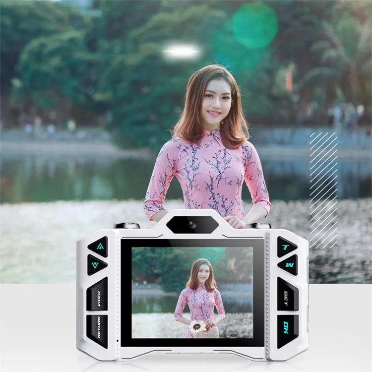 D51 Vintage Digital Camera 2.88-inch IPS Screen 18x Zoom Auto Focus Video Camera - Black