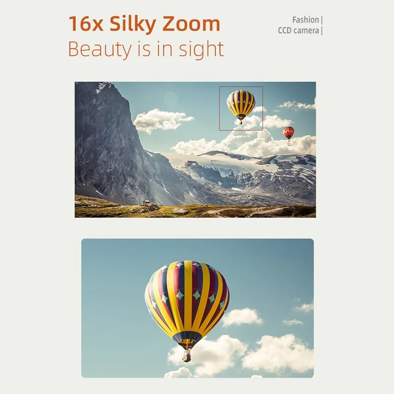 H15 2.4-inch IPS Screen Digital Camera HD Photo Video Recording CCD Camera - Gold