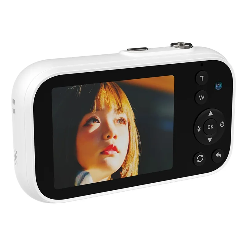 H17 2.8-inch IPS Screen Digital Camera HD Dual Lens CCD Camera with 32G TF Card + Card Reader - White
