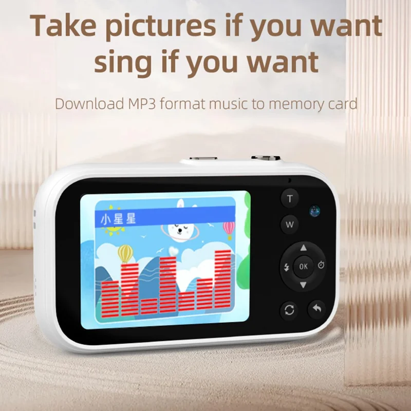 H17 2.8-inch IPS Screen Digital Camera HD Dual Lens CCD Camera with 32G TF Card + Card Reader - White