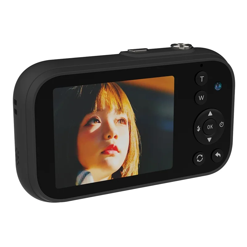 H17 2.8-inch IPS Screen Student Entry-Level Digital Camera HD Dual Lens CCD Camera - Black