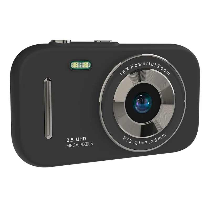 H17 2.8-inch IPS Screen Student Entry-Level Digital Camera HD Dual Lens CCD Camera - Black