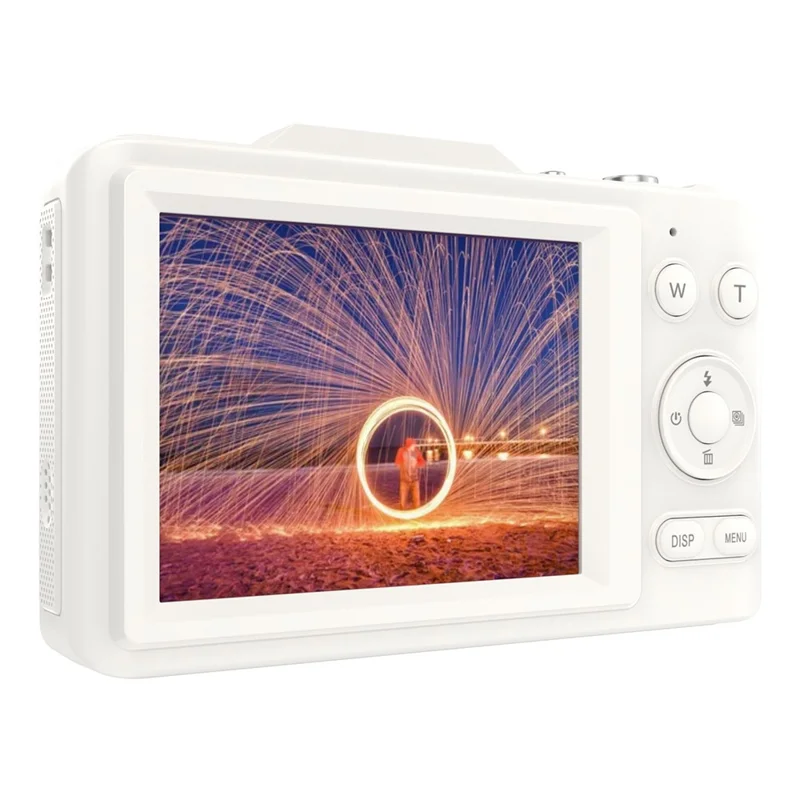 H16 2.8-inch IPS Screen Student Digital Camera 16x Zoom Anti-Shake Autofocus CCD Camera - White