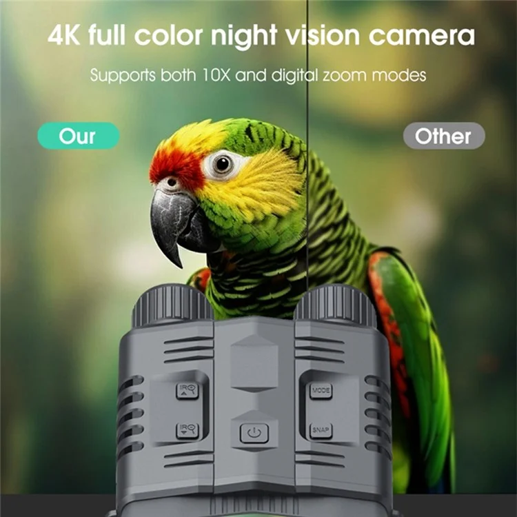 N003 Night Vision Goggles For Hunting, Color 4K HD Video WiFi Infrared Binoculars Avec Écran de 3,2 Pouces