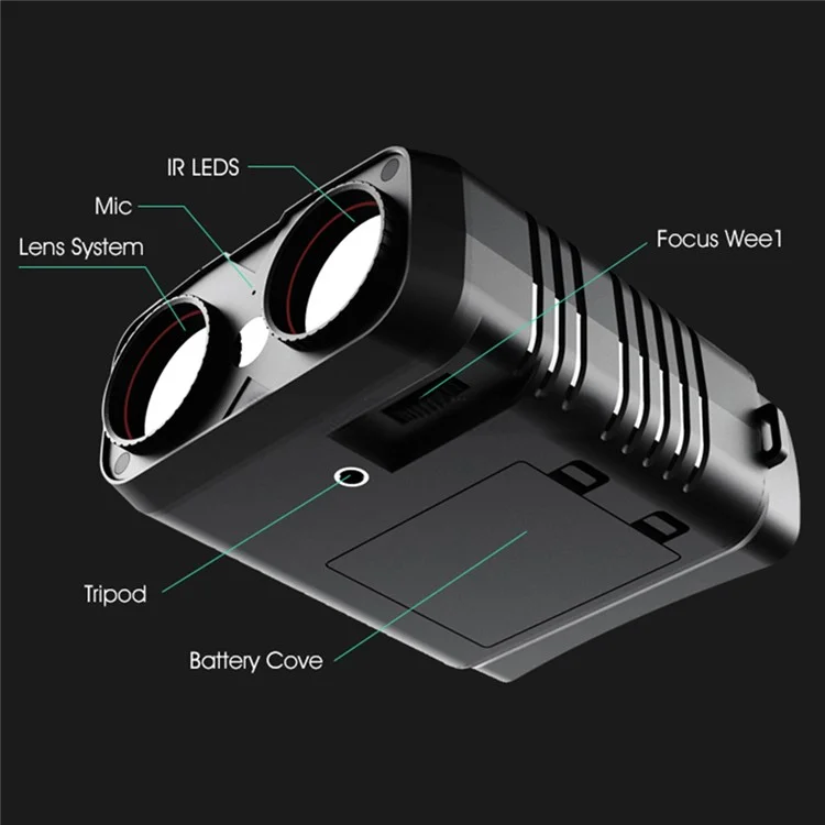 R19 Night Vision 2K Ultra HD Binoculars Digital Zoom 3.2 Inch Screen Outdoor Hunting Telescope