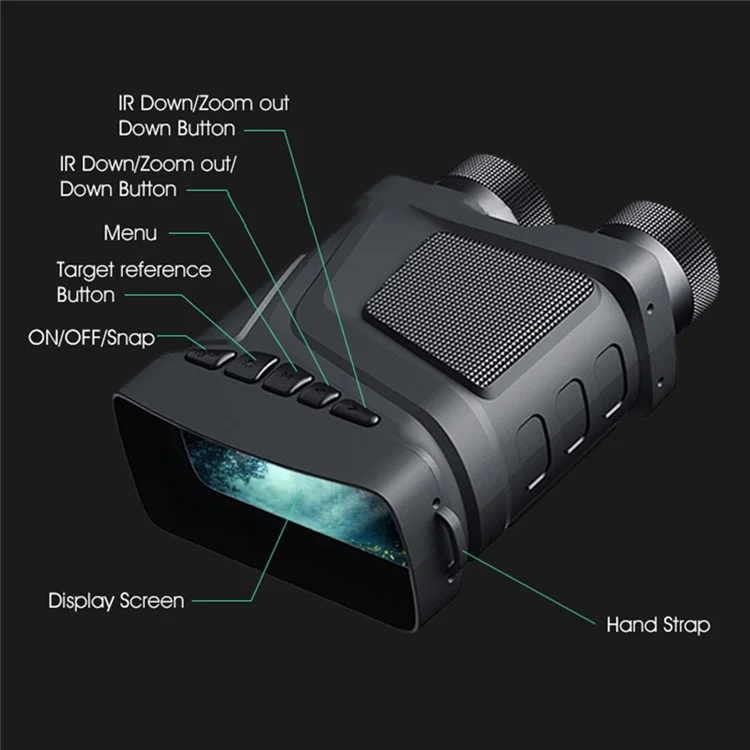 R12 Infrarouge Night Vision Binoculars Photo Video Enregistrement Caméra HD Rechargeable