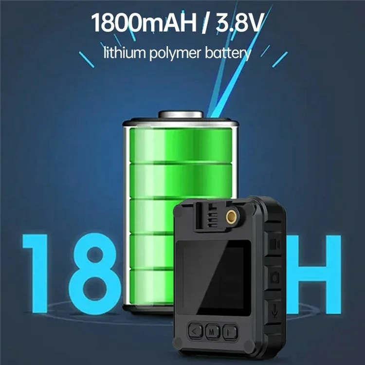 Cámara Corporal Impermeable L9 Cámara Usable Bodycam para Agentes de Orden Público