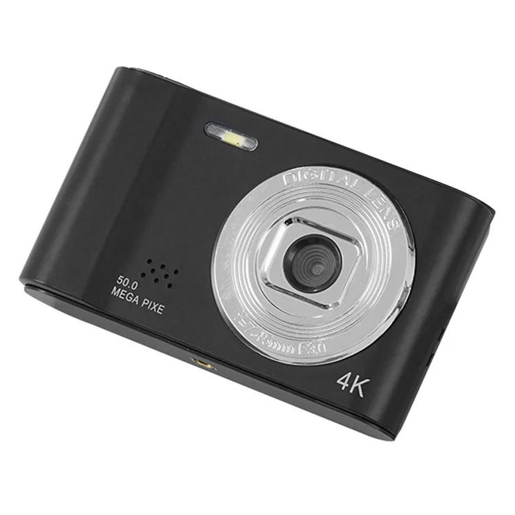 D04 Portable Mini 2,3-дюймовый Экран Цифровой Камеры Студент Студент 4K HD Камера (без Карты Памяти) - Черный
