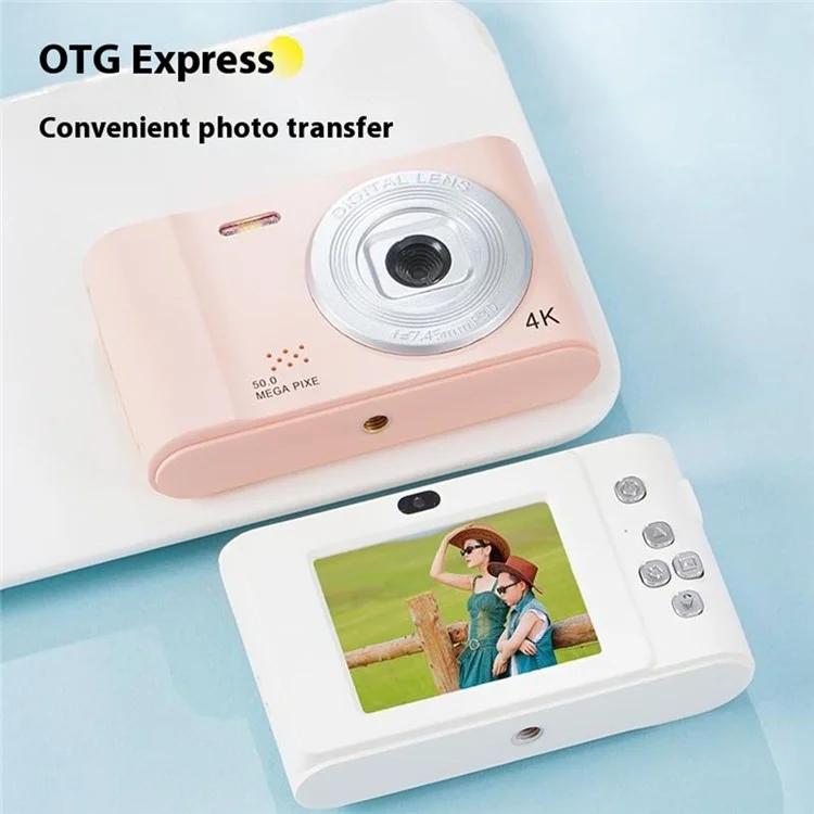 D04 Portable Mini 2,3-дюймовый Экран Цифровой Камеры Студент Студент 4K HD Камера (без Карты Памяти) - Черный