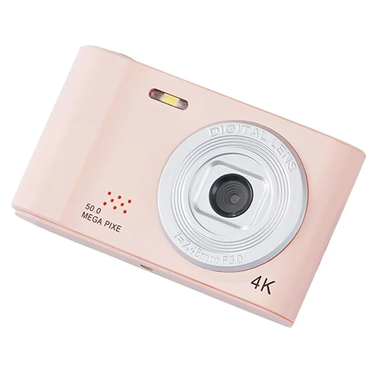 D04 Tragbares Mini 2,3-zoll-bildschirm Digitalkamera Student Einstiegskamera 4K Hd-kamera (keine Speicherkarte) - Rosa