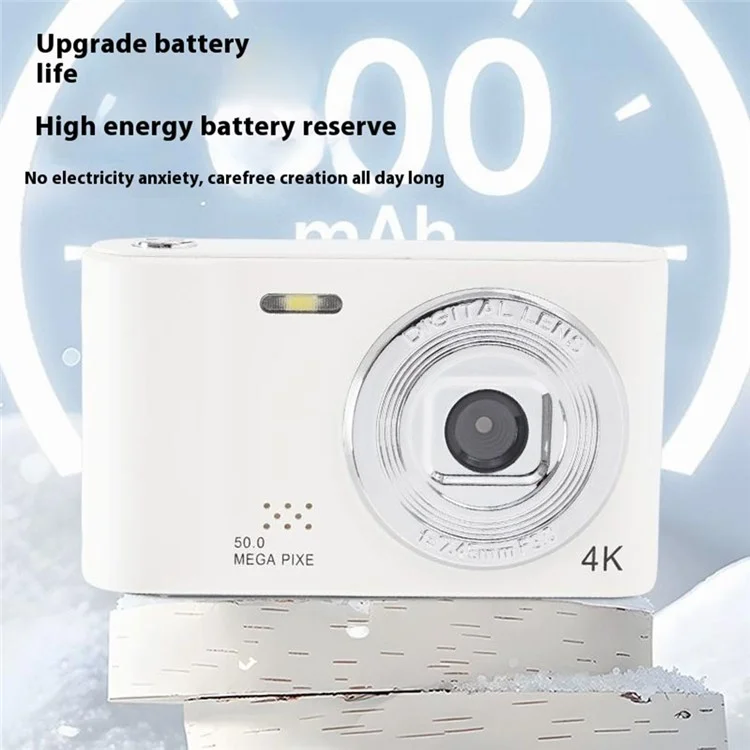 D04 Tragbares Mini 2,3-zoll-bildschirm Digitalkamera Student Einstiegskamera 4K Hd-kamera (keine Speicherkarte) - Rosa
