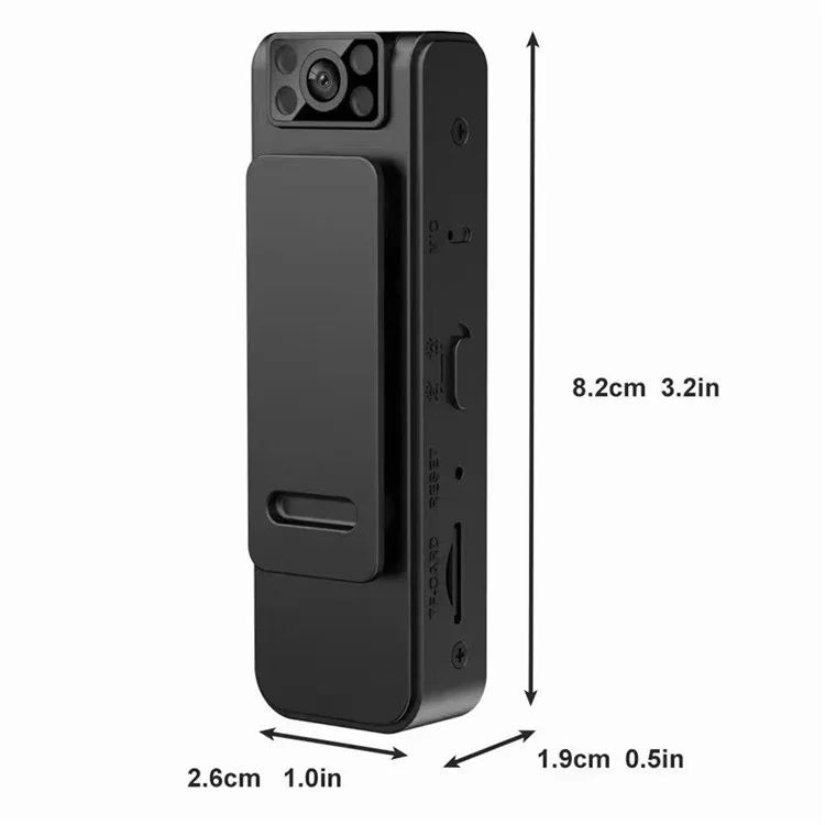 L8+ WiFi HD 1080P Mini Camera Back Clip Bodycam Voice and Audio Recorder for Law Enforcement