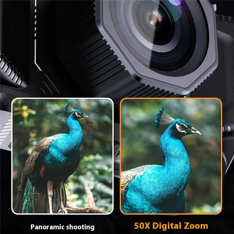 Fotocamera Digitale NVC600 4K 70MP 50X Digital Zoom Anti-Shake WiFi Camera Con LED LED a LED da 64 g TF Luce di Riempimento