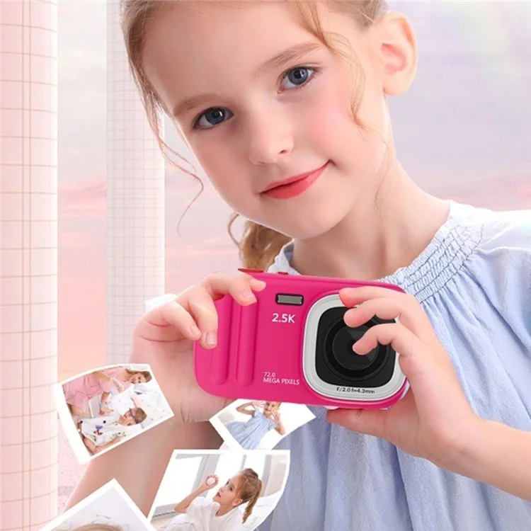 XJ04 2.5K Digital Camera 72MP 16X Digital Zoom Autofocus Video Vlogging Camera with 2.4 inch Screen - Blue