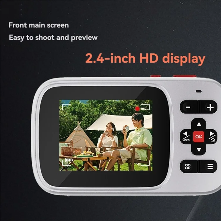 XJ04 2.5K Digital Camera 72MP 16X Digital Zoom Autofocus Video Vlogging Camera with 2.4 inch Screen - Blue