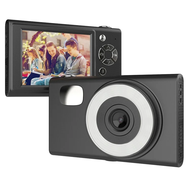 H12 Portable 2,8-дюймовый IPS Screen Screen Camera Camera Student HD Ccd-камера с 32G Card + Card Reader - Черный