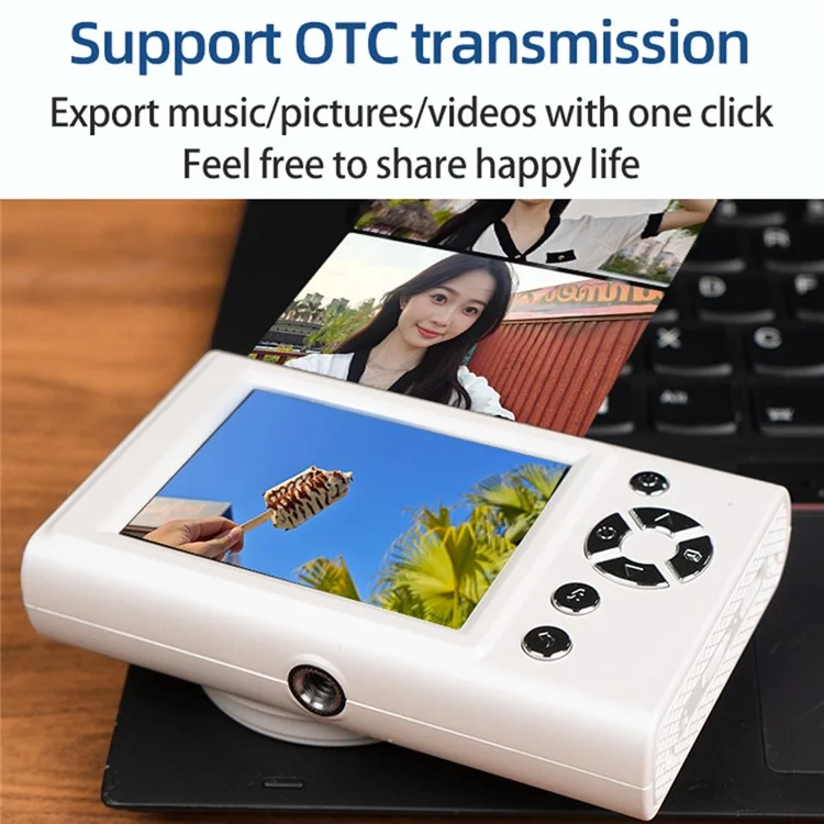 H12 Portable 2,8-дюймовый IPS Screen Screen Camera Camera Student HD Ccd-камера с 32G Card + Card Reader - Черный