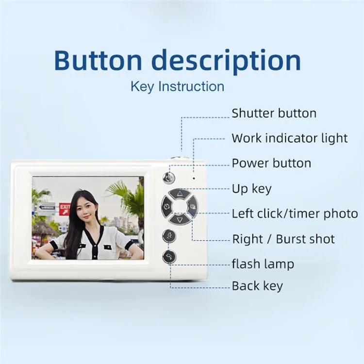 H12 Portable 2,8-дюймовый IPS Screen Screen Camera Camera Student HD Ccd-камера с 32G Card + Card Reader - Черный