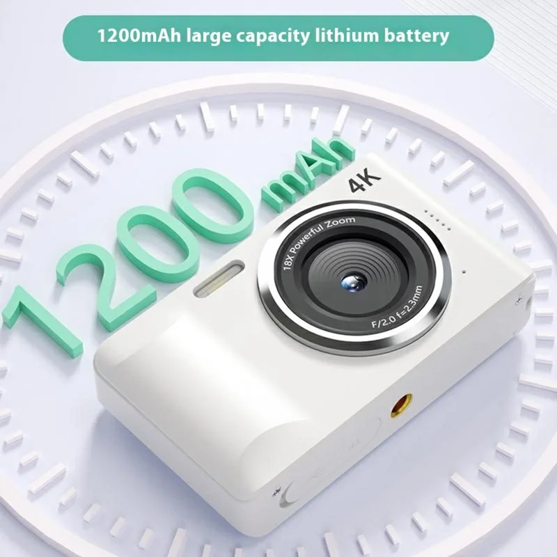 FC001 2.8-inch IPS Screen Digital Camera Student HD CCD Camera (No Memory Card) - Black