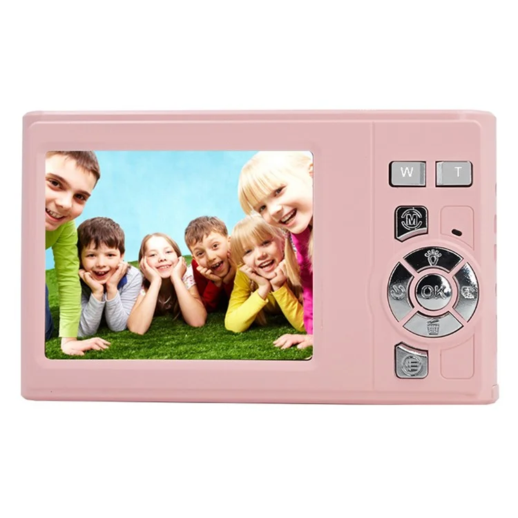 AC06C Studenten 2,8-Zoll-CCD-Retro-Digitalkamera HD 16x Zoom 48MP Videorekorder - Pink