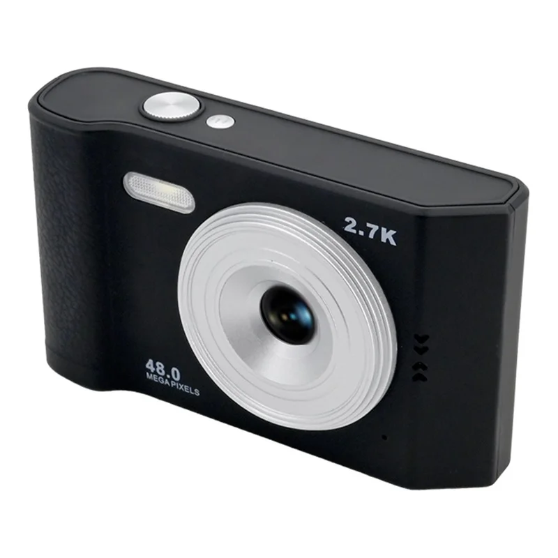 AC06C Students 2.8 Inch CCD Retro Digital Camera HD 16X Zoom 48MP Video Recorder - Black