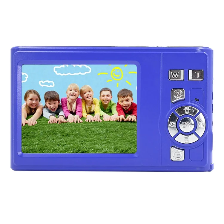 AC06C Students 2.8 Inch CCD Retro Digital Camera HD 16X Zoom 48MP Video Recorder - Blue