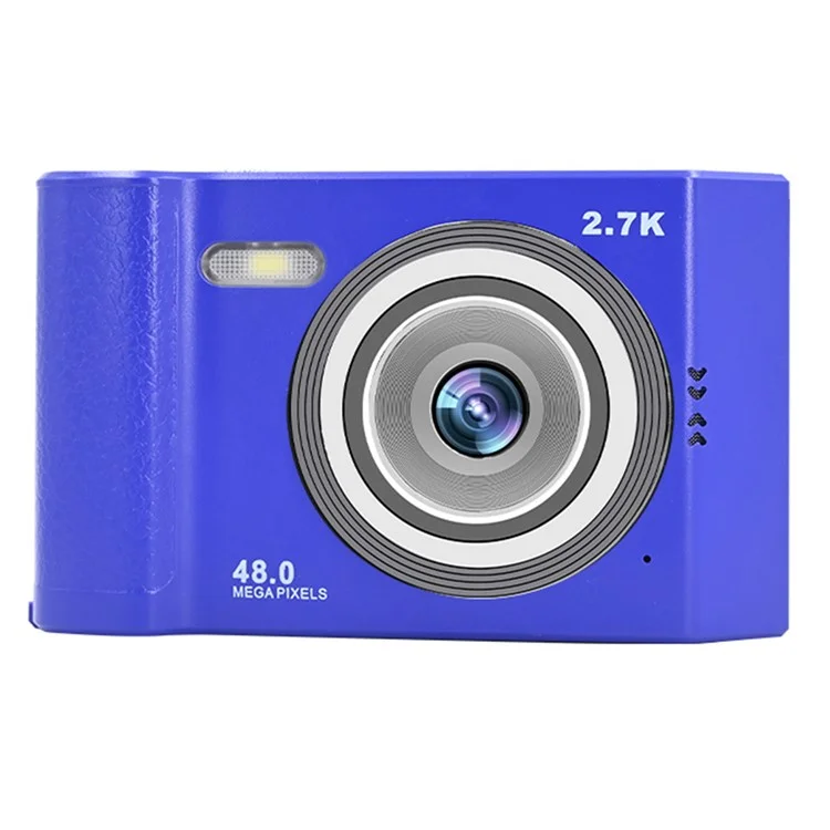 AC06C Students 2.8 Inch CCD Retro Digital Camera HD 16X Zoom 48MP Video Recorder - Blue