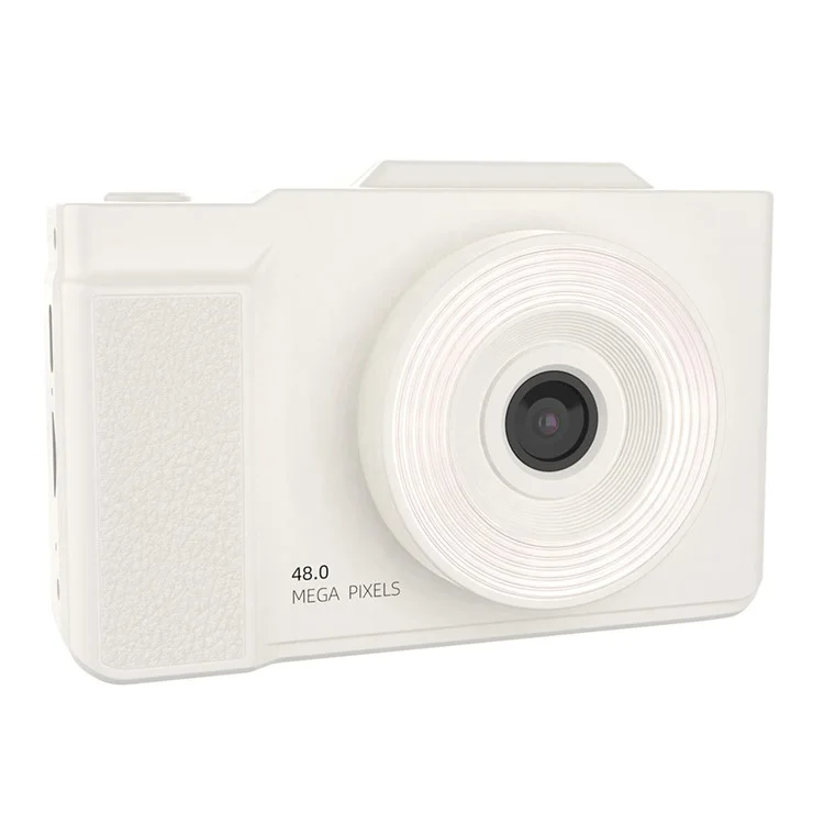Fotocamera digitale CCD con schermo flip da 2,8 pollici, con luce di riempimento integrata, registratore fotografico e video HD - Bianco