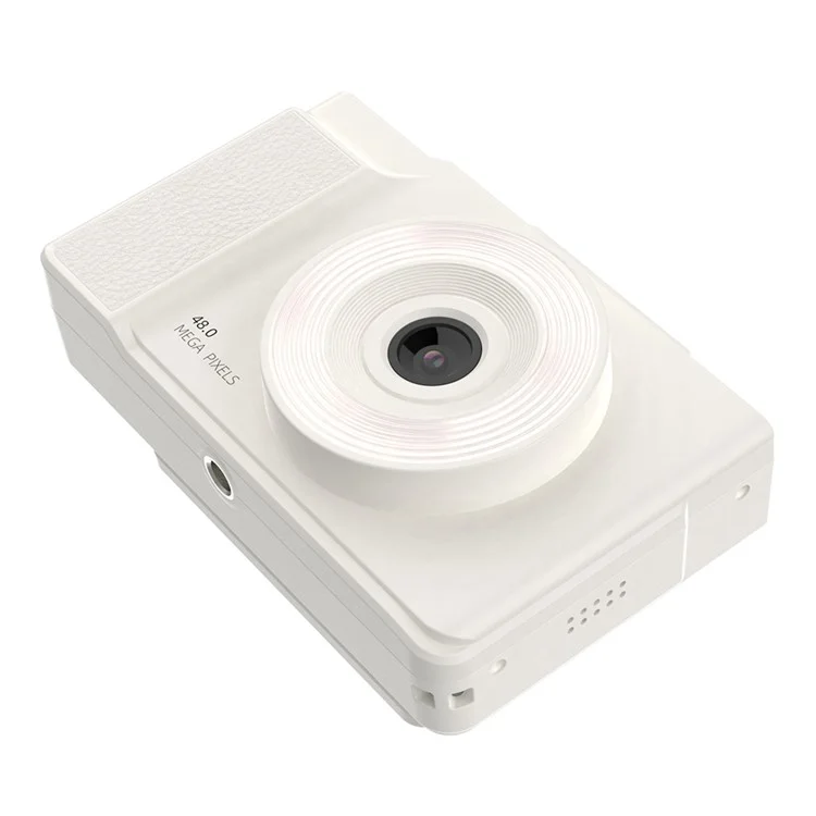 Fotocamera digitale CCD con schermo flip da 2,8 pollici, con luce di riempimento integrata, registratore fotografico e video HD - Bianco