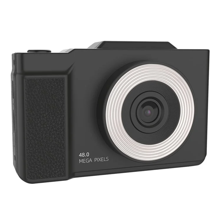 H13 2.8 Inch Flip Screen CCD Digital Camera Built-In Fill Light HD Video Recorder with 32G TF Card and Card Reader - Black