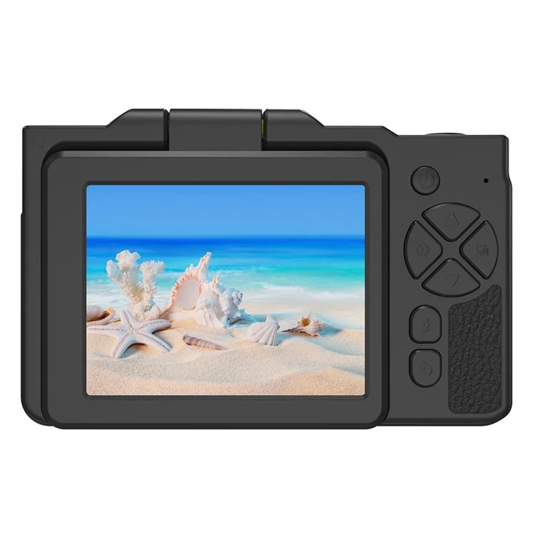 H13 2.8 Inch Flip Screen CCD Digital Camera Built-In Fill Light HD Video Recorder with 32G TF Card and Card Reader - Black