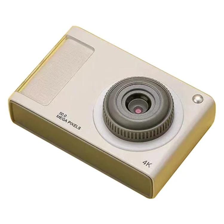 Cámara digital con doble lente HD de 2.4 pulgadas Y2, grabación de vídeo, zoom 4X, cámara CCD vintage - Plata