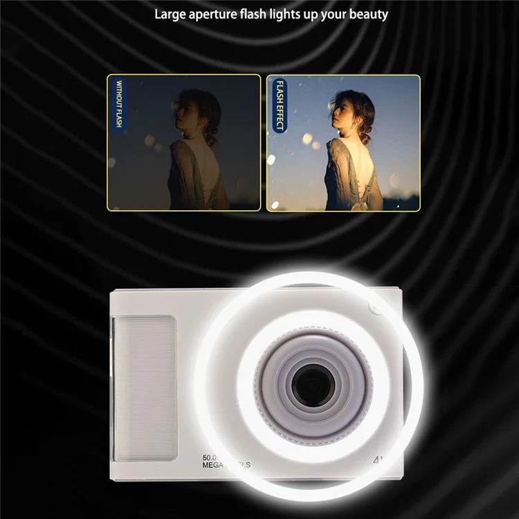 Cámara digital con doble lente HD de 2.4 pulgadas Y2, grabación de vídeo, zoom 4X, cámara CCD vintage - Plata