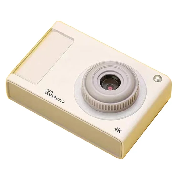 Y2 2.4 Inch HD Dual Lens Digital Camera Video Recording 4X Zoom Retro CCD Camera - White
