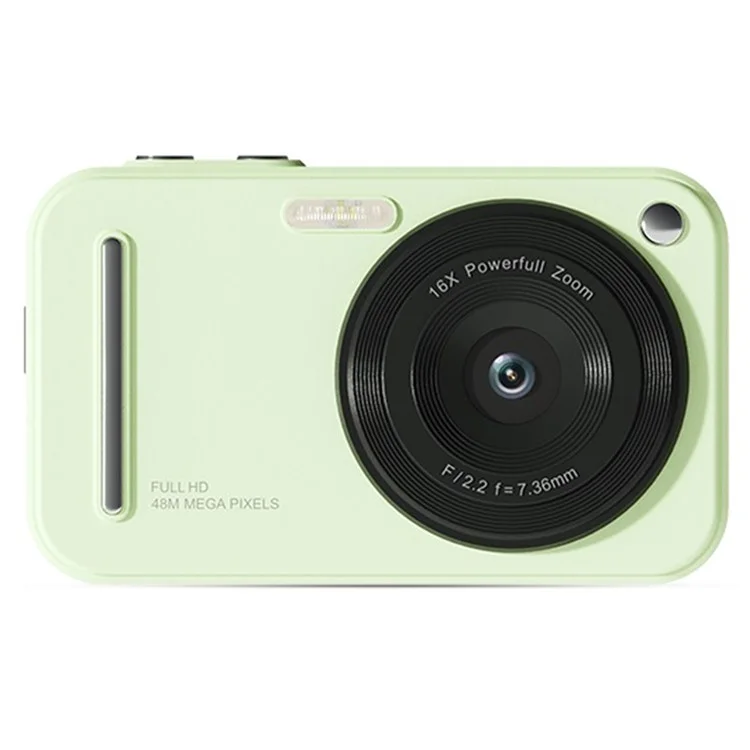 X5 2.4 Inch HD Digital Camera 16X Zoom Retro CCD Video Recorder with 32G TF Card + Card Reader - Green
