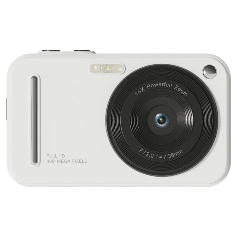 X5 2.4 Inch HD Digital Camera 16X Zoom Retro CCD Video Recorder with 32G TF Card + Card Reader - White