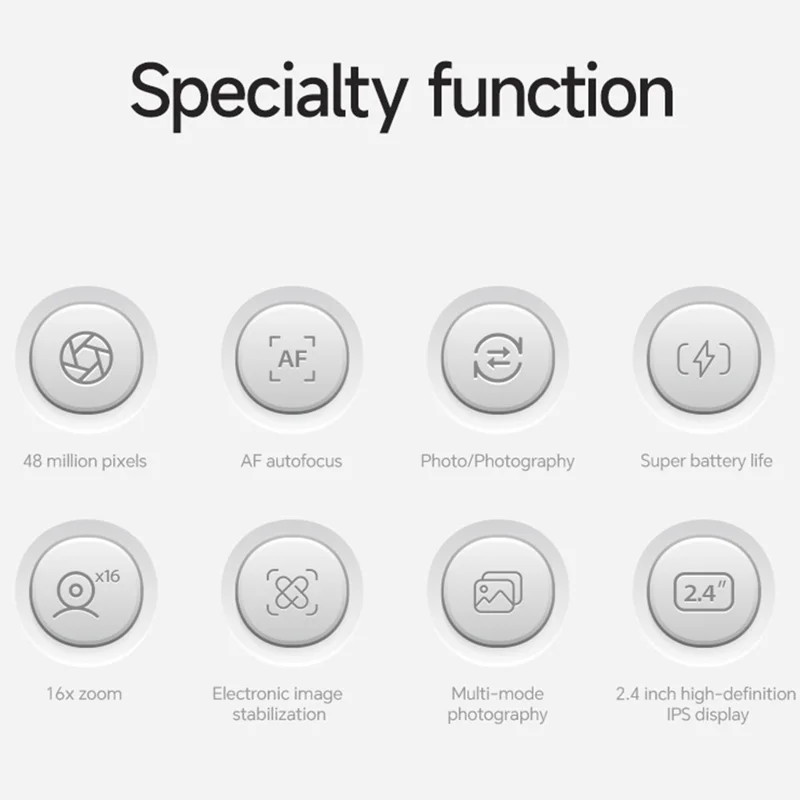 X5 2.4 Inch HD Digital Camera 16X Zoom Retro CCD Video Recorder with 32G TF Card + Card Reader - White