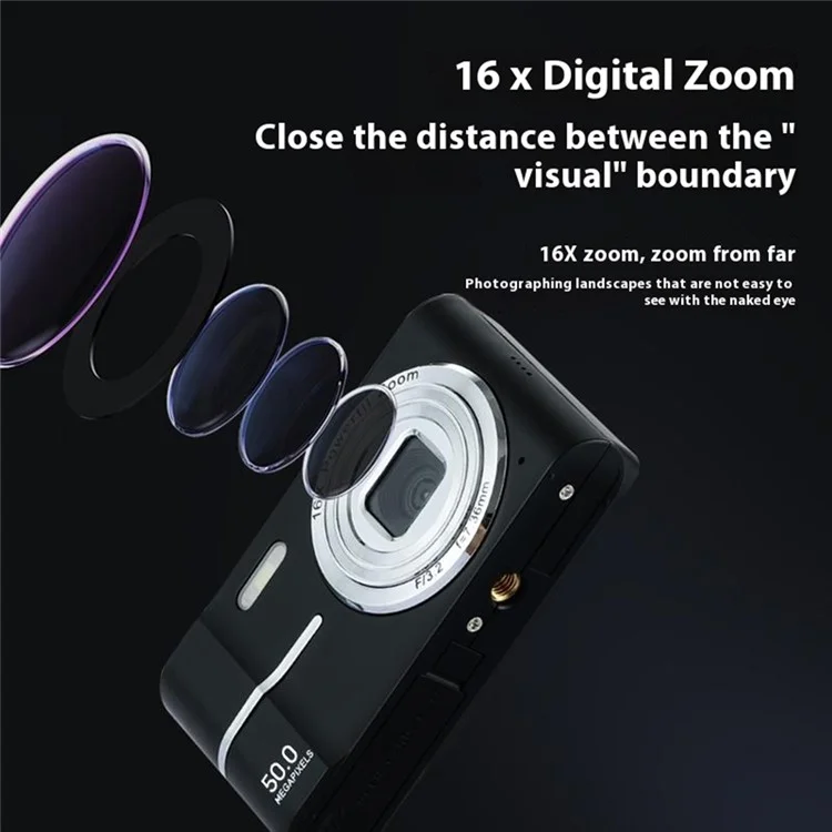 M03 2.4 Inch Digital Camera Retro CCD Camera for Students Mini HD Video Recorder without TF Card - Green