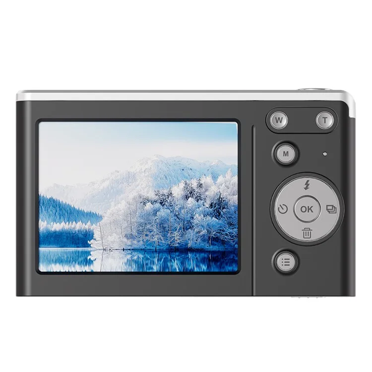 M06 2,8-Zoll-Digitalkamera mit HD-Videorecorder, 16-facher Zoom, Retro-Studentenkamera, CCD-Sensor, ohne SD-Karte - Schwarz