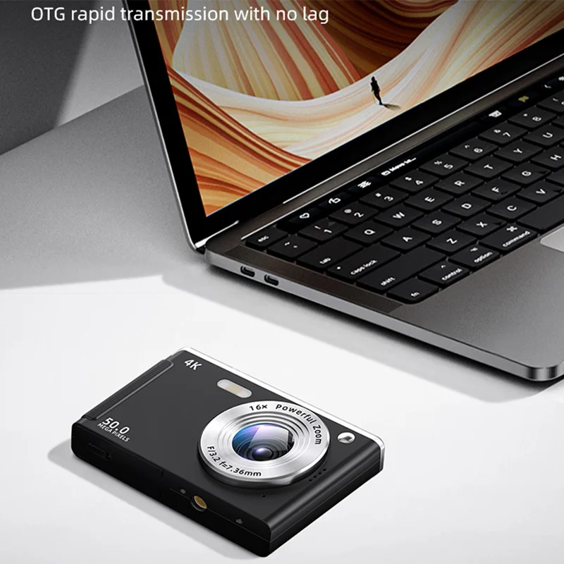 M06 2.8 Inch Digital Camera HD Video Recorder 16X Zoom Retro CCD Camera with 64G TF Card + Card Reader - Silver