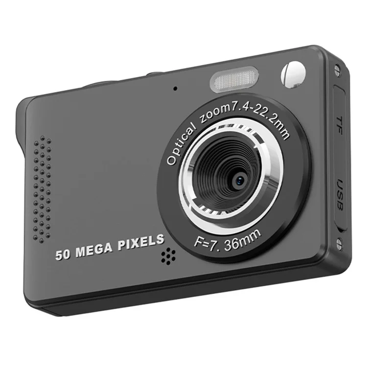 Cámara digital compacta CCD de 2.8 pulgadas M08 con enfoque automático, grabadora de vídeo 1080P sin tarjeta TF - Negro