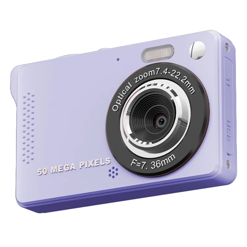 M08 2.8 Inch Compact CCD Digital Camera Auto Focus 1080P Video Recorder without TF Card - Purple