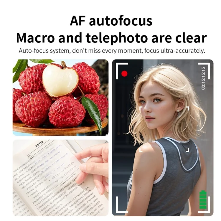 M08 2.8 Inch Compact CCD Digital Camera Auto Focus 1080P Video Recorder with 64G TF Card + Card Reader - White