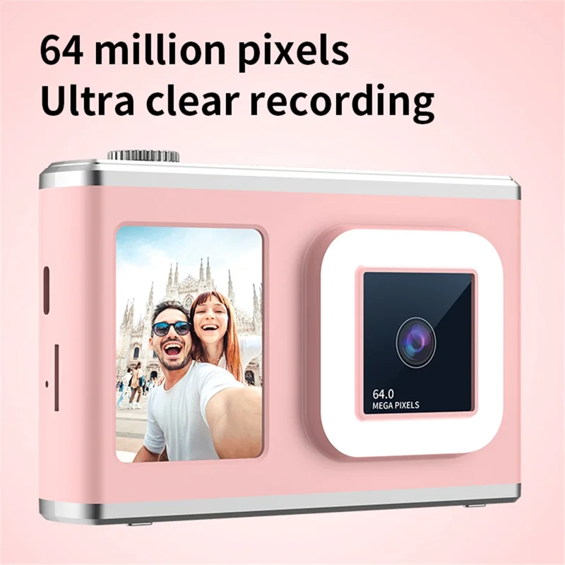 Y23 2.4 Inch HD Screen Dual Lens Video Recording CCD Digital Camera with Fill Light ( without TF Card ) - Green